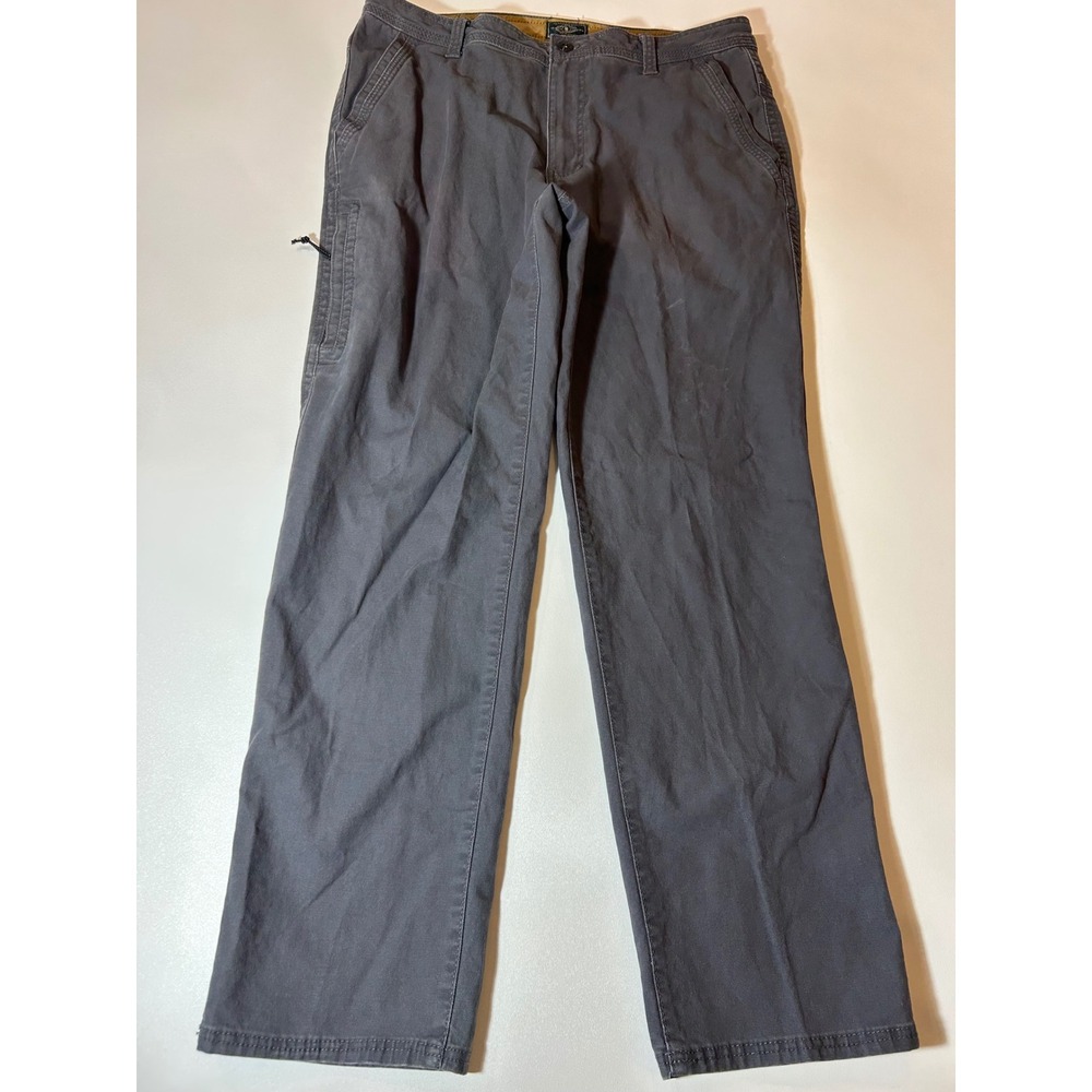 G.H. Bass & Co. Pants Men's 36x32 Gray Canvas Workwear Straight Leg